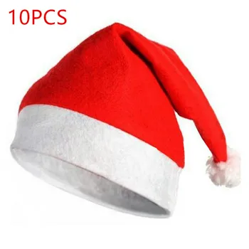 2024 10 ADET Noel Şapka Yetişkinler Çocuklar Noel Süslemeleri Ev için Noel Noel Baba Hediyeler kışlık şapkalar Yeni Yıl Parti Malzemeleri