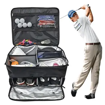 Golf Gövde Organizatör büyük kapasiteli Golf Aksesuarları Çıkarılabilir Bölücü saklama kutusu Kaymaz Organizatör T-Shirt Ayakkabı Pantolon Şapka