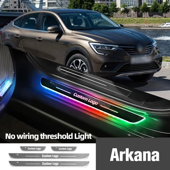 Renault Arkana için XM3 2018-2023 2020 2021 2022 Araba Kapı eşik ışık özel logo LED Karşılama Eşik Pedalı Lamba Aksesuarları