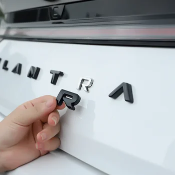 Uygun 2021-2022 Elantra CN7 AVANTE Modifiye Siyah arka mektup araba etiketleri sopa gerek yok kaldırmak için orijinal işareti